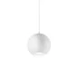 Preview: Ball pendant lamp with white lampshade and white fabric cable